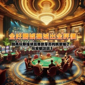金好勝娛樂城出金評價：別再玩那種領錢像擠牙膏的娛樂城了，玩家都說讚！