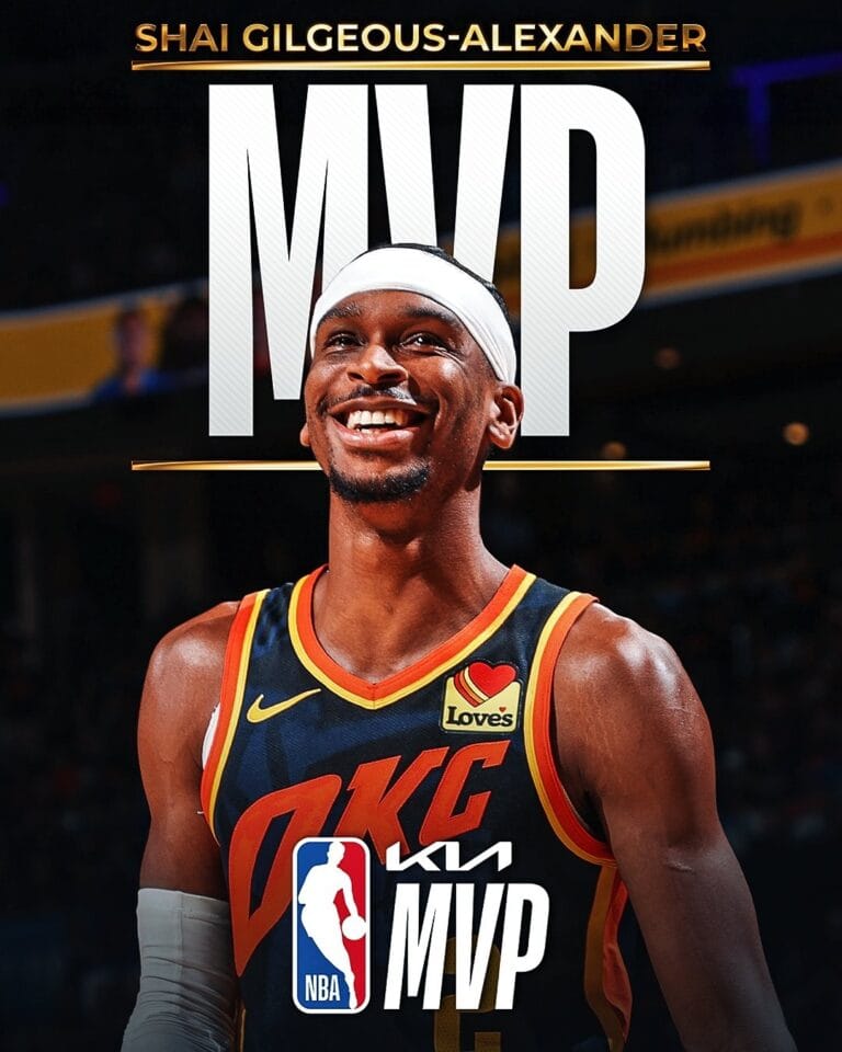 NBA/SGA宰制聯盟!榮獲FMVP,率雷霆寫下史上最狂「大滿貫」賽季,狂奪隊史首座總冠軍!